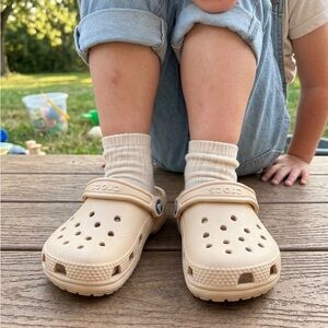 CROCS Toddler Classic Clog in Beige Tan